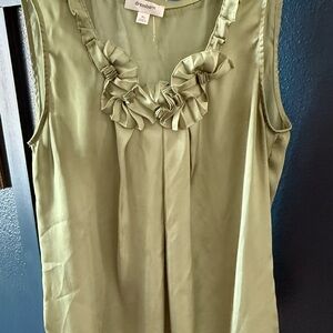 Dressbarn Olive Green Sleeveless Top